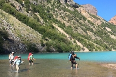 Crossing the Lago Verde Inlet